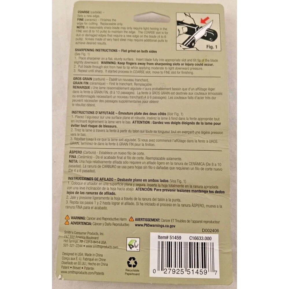 Smith’s 51459 Pocket Pal Knife Sharpener - 2-Pack - Orange